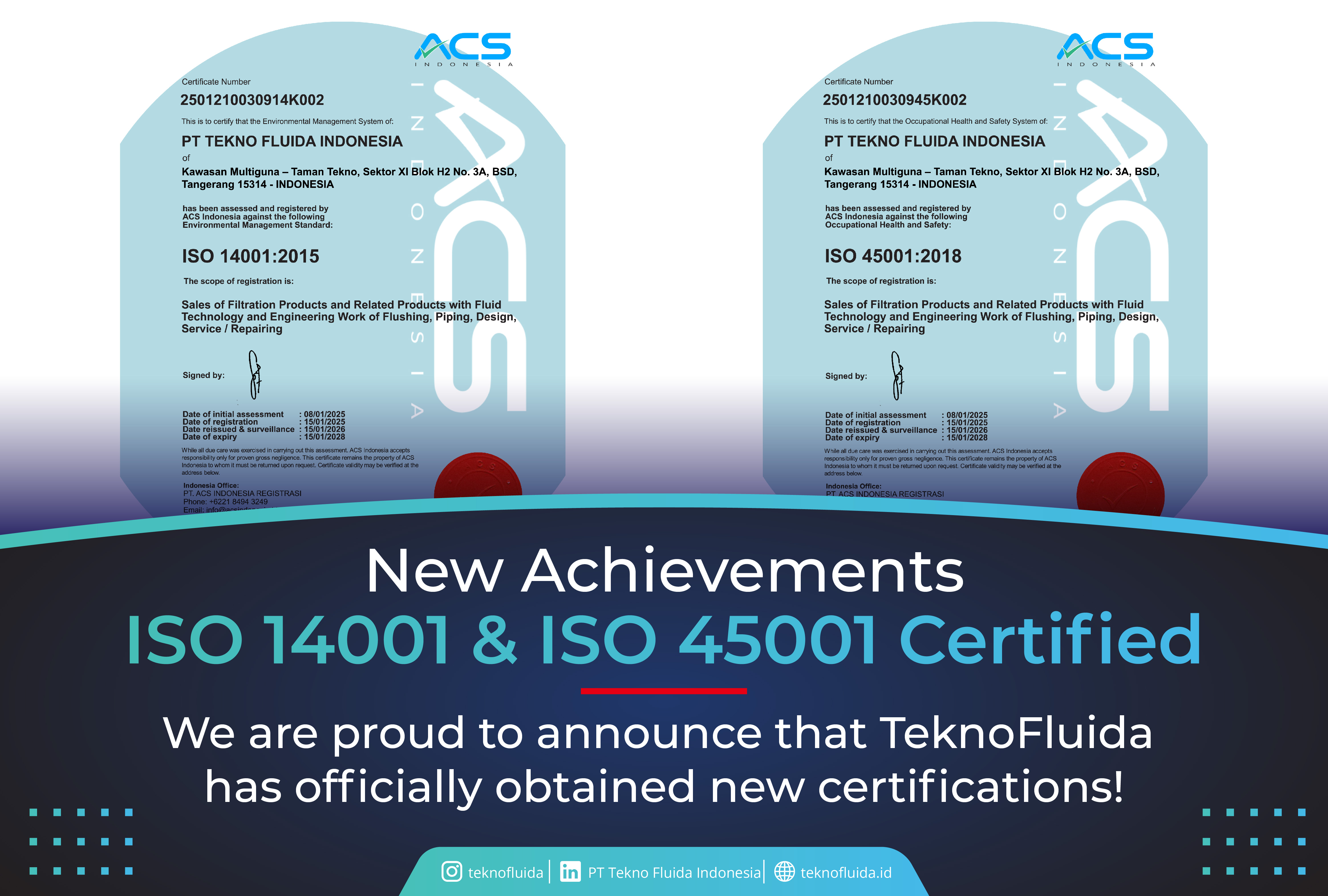 News 6 - ISO 14001 & ISO 45001 Certified